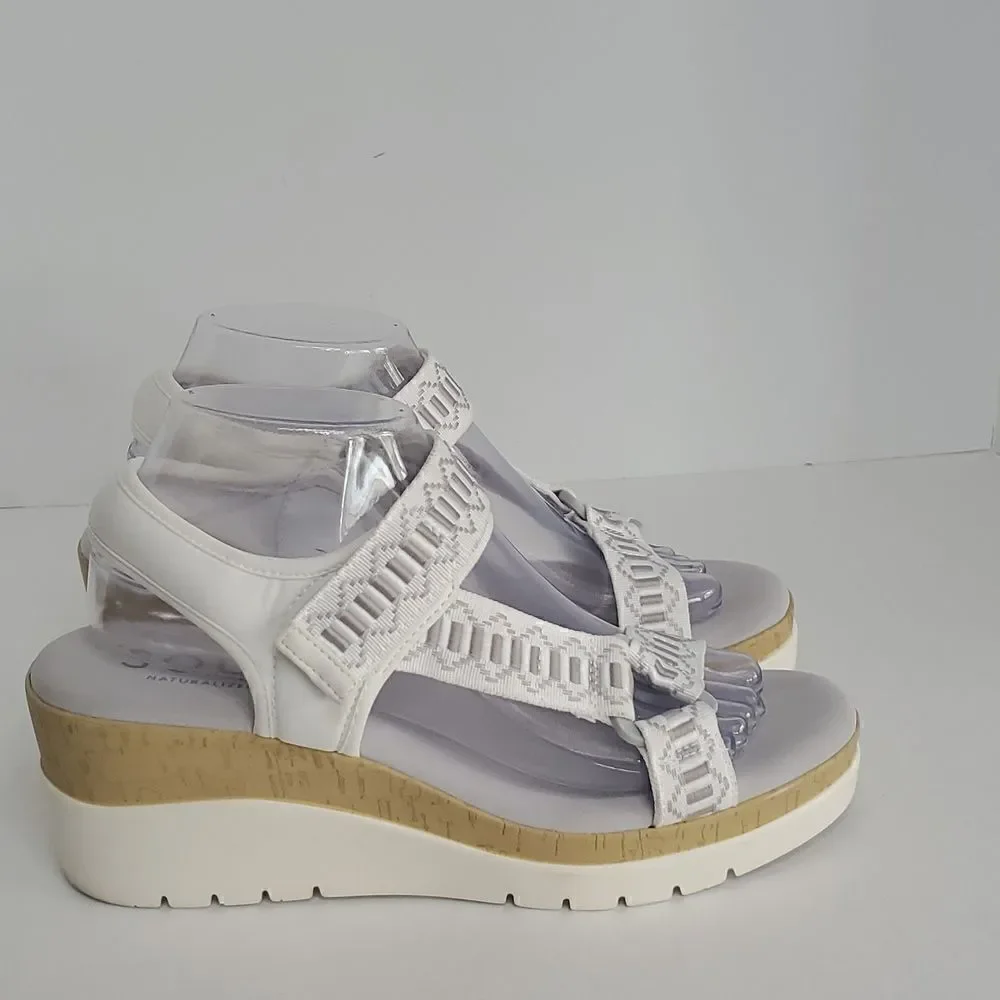 Soul Naturalizer Glitz Wedge Sandal White Grey Size 9M